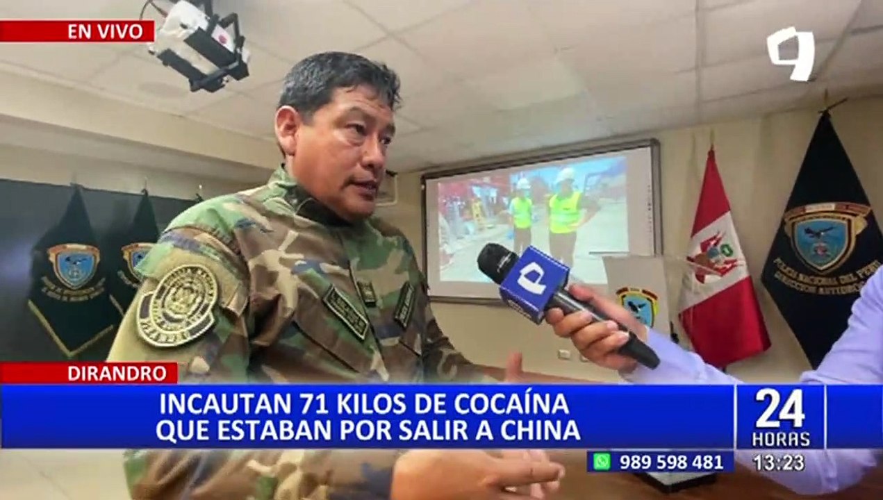Agentes de la Dirandro incautan 71 kg de droga que iba a ser enviada a China