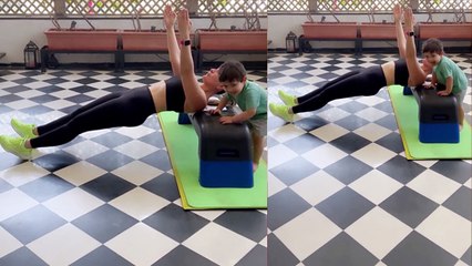 Kareena Kapoor Khan Son Jeh Cute Workout Video Viral | Boldsky