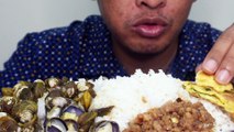 japan massage, Eating white rice, Shellfish, hot papper taste | asmr mukbang eating taste