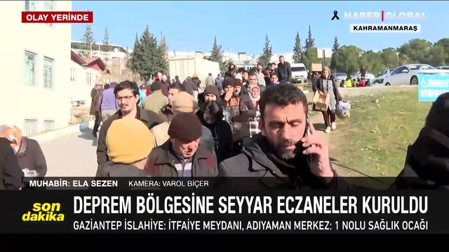 Deprem bölgesine seyyar eczaneler kuruldu: Haber Global ekibi o anları görüntüledi