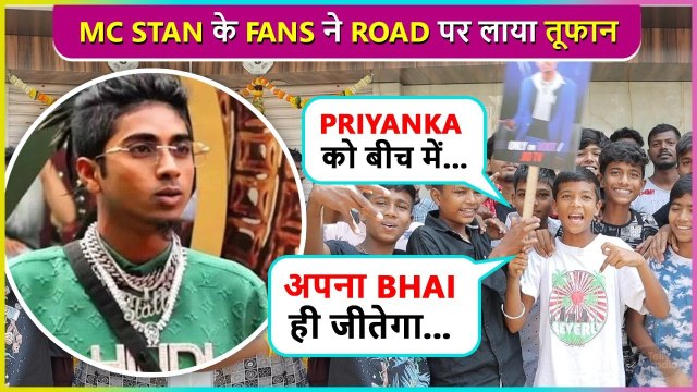 MC Stan In BB 16 Finale | Apna Bhai Jeetega... CRAZY Fans Gather In Mumbai With Banners & Rap Songs