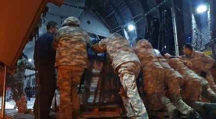 MSB 519 sortiyle kurtarma ekibi ve yardım malzemesi taşındı