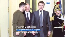 Zelenski pide aviones y más tanques a Macron y Scholz en París