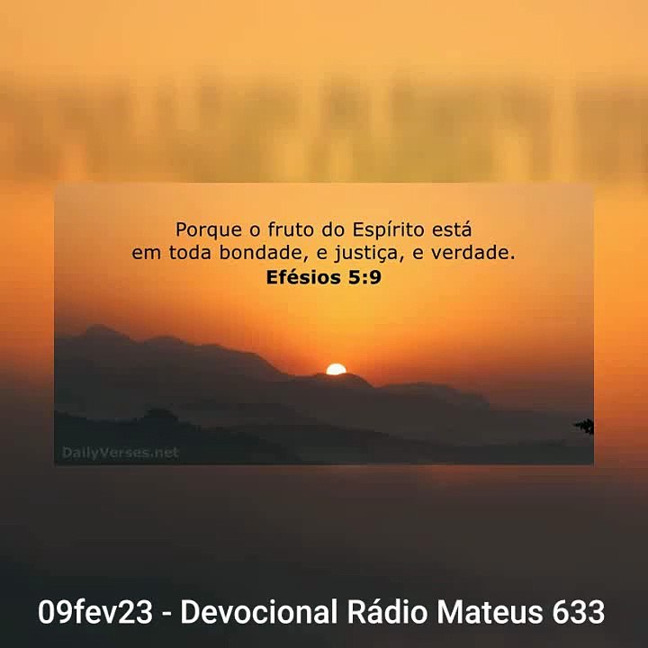 09fev23 - Devocional Rádio Mateus 633