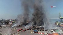 İskenderun Limanı'ndaki yangın 3. gününde böyle görüntülendi