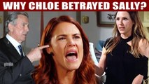 Y&R Spoilers Sally discovered that Chloe was the one who swapped the DNA test results for Victor
