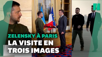 Guerre en Ukraine : Zelensky à Paris avec Macron, les trois images fortes de sa visite