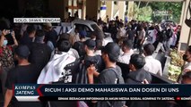 Ricuh! Aksi Demo Mahasiswa Dan Dosen di UNS