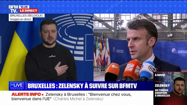 Nous sommes prêts à aider, résister et réussir : Emmanuel Macron s'exprime sur l'Ukraine à son arrivée à Bruxelles