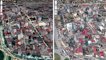 Depremin etkisi uzaydan görüntülendi! Hatay'daki yıkım net olarak fark ediliyor