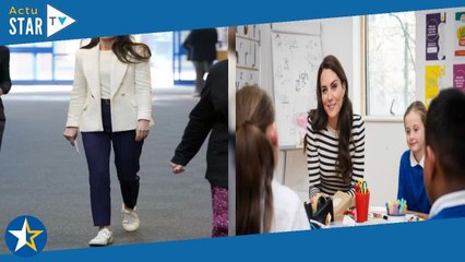 Kate Middleton casual chic : elle recycle un must have de sa garde robe et un bijou fétiche dans une