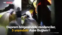 Madenciler minik Ayşe'yi enkaz altından kurtardı