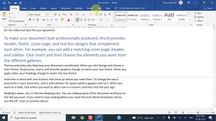 Lecture - 9 Microsoft Word - View Tab