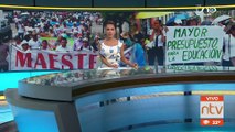 Ministerio de Educación, minimiza marcha de maestros en contra de la nueva malla curricular