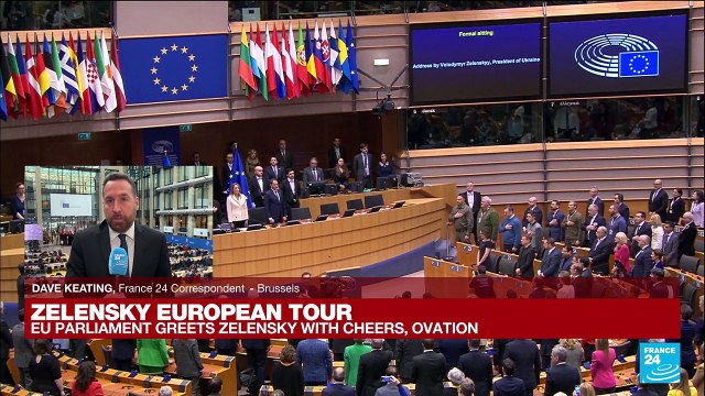 Zelensky focusses on appeal for membership in EU address