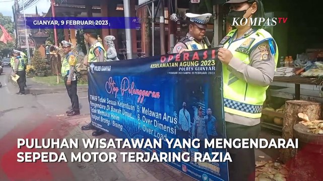 Tak Pakai Helm, Puluhan Wisatawan di Bali Terjaring Razia Polisi Lalu Lintas