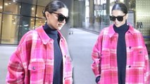 Deepika Padukone Winter Look Pink Long Overcoat Airport Look Video Viral |Boldsky