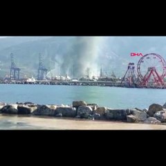 İskenderun Limanı'nda soğutma çalışmaları sürüyor