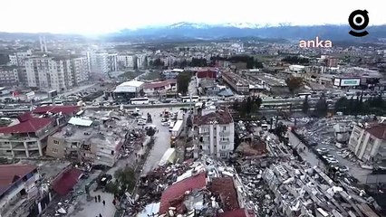 Hatay'daki yıkım havadan görüntülendi