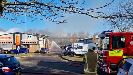 More footage from the fire on Kettering's Telford Way industrial estate