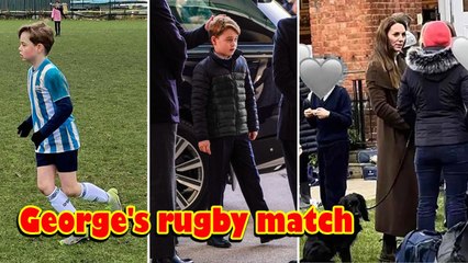 The Princess of Wales spotted at Prince George's rugby match – with dog Orla by her side