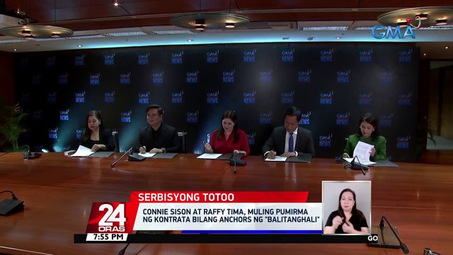 Connie Sison at Raffy Tima, muling pumirma ng kontrata bilang anchors ng Balitanghali | 24 Oras