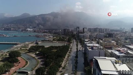 İskenderun'da tahribat böyle görüntülendi