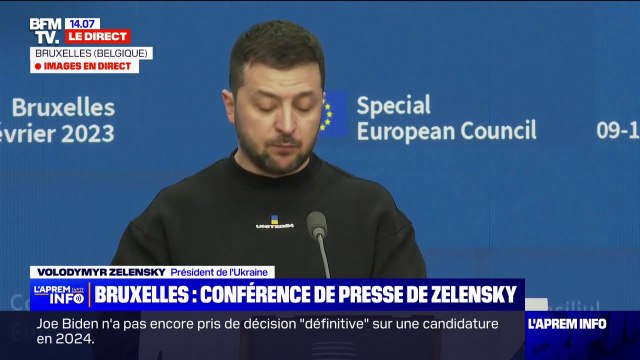 Volodymyr Zelensky au Conseil européen: Je remercie les citoyens de l'Union européenne pour avoir accordé refuge à notre peuple