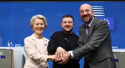 Los líderes de la UE reciben a Zelenski con la promesa de unidad