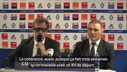 Bleus - Galthié sur la conservation de son XV de départ : "La performance et la cohérence"