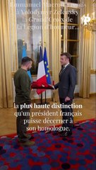 Volodymyr Zelensky décoré de la Légion d’honneur par Emmanuel Macron