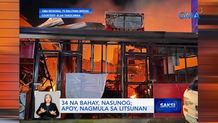 34 na bahay, nasunog; apoy, nagmula sa litsunan | Saksi