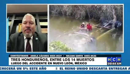 Tres hondureños, entre los 14 muertos tras accidente en Nuevo León, México