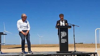 Kicillof en el parque Pampa Energía IV