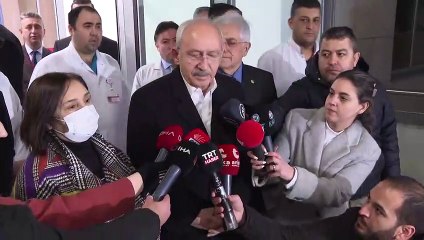 Kılıçdaroğlu, Bilkent Şehir Hastanesi'nde depremzedeleri ziyareti sonrası açıklamada bulundu