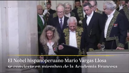 Mario Vargas Llosa se convierte en miembro de la Academia Francesa
