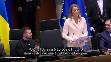 Ucraina, Metsola "Il suo futuro è nell'Unione Europea"