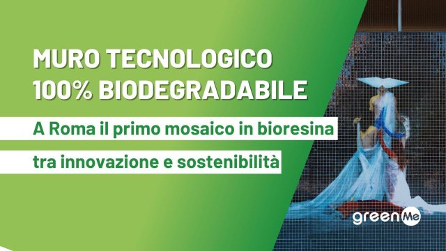Muro tecnologico 100% biodegradabile. A Roma il primo mosaico in bioresina tra innovazione e sostenibilità