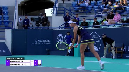 Abou Dhabi - Samsonova a eu les nerfs solides