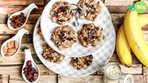 Cookies aux flocons d'avoine, bananes et cranberries