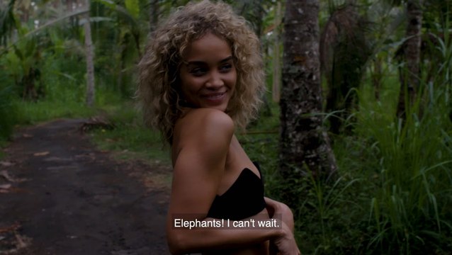 Swimsuit in the Wild: Jasmine Sanders and Elephants
