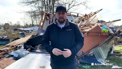 Mobile homes flipped by Louisiana tornado