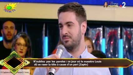 N'oubliez pas les paroles : ce jour où le maestro Louis  dû se raser la tête à cause d'un pari (Zapt