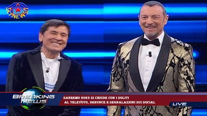 Sanremo 2023 si chiude con i soliti  al televoto, denunce e segnalazioni sui social