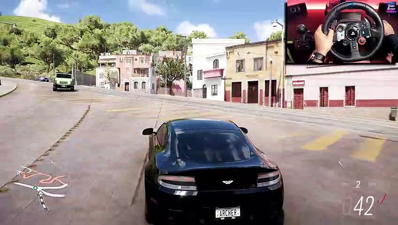 Aston Martin V12 VANTAGE S | Forza Horizon 5 - Logitech g29 gameplay