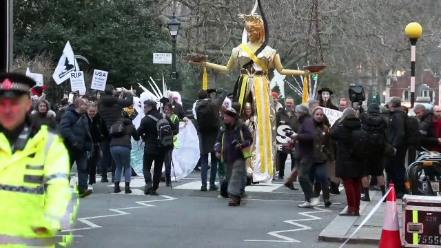 London: a Carnival parade in support of WikiLeaks founder Julian Assange