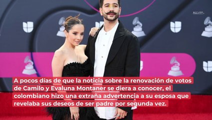 ¿Camilo quiere tener otro bebé con Evaluna?: "cuidado o te empaco el segundo"