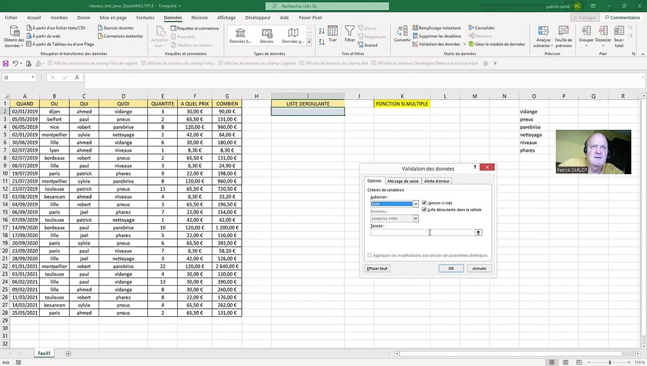 Excel fonction SI.MULTIPLE