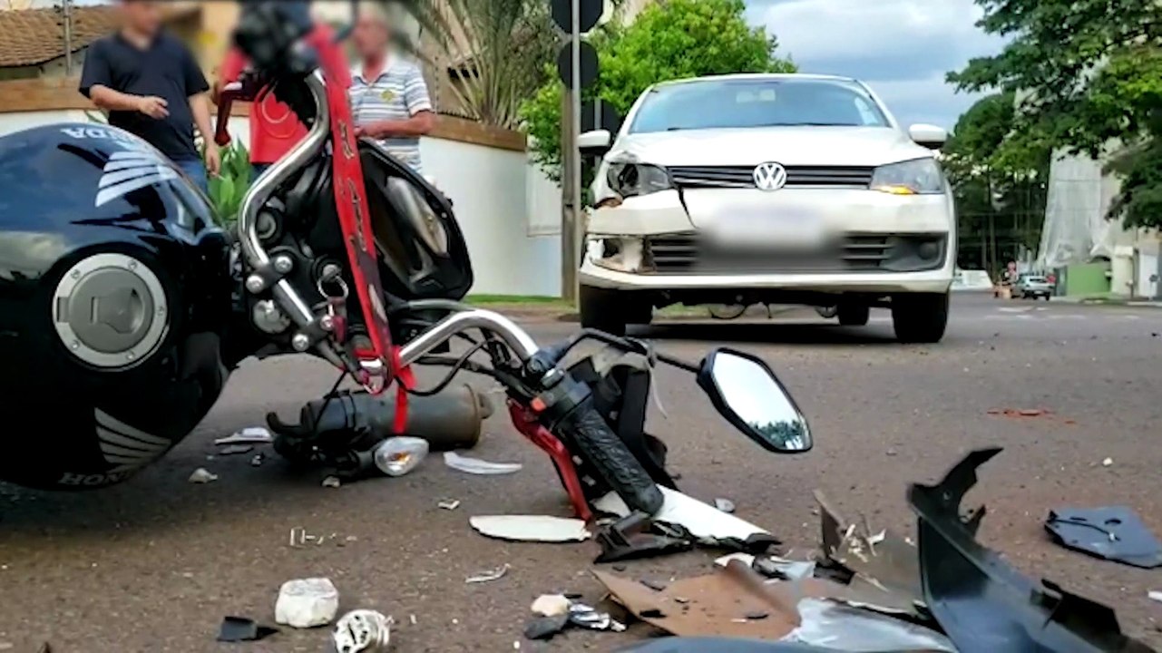 Colisão entre Saveiro e CG 150 deixa homem ferido no Country