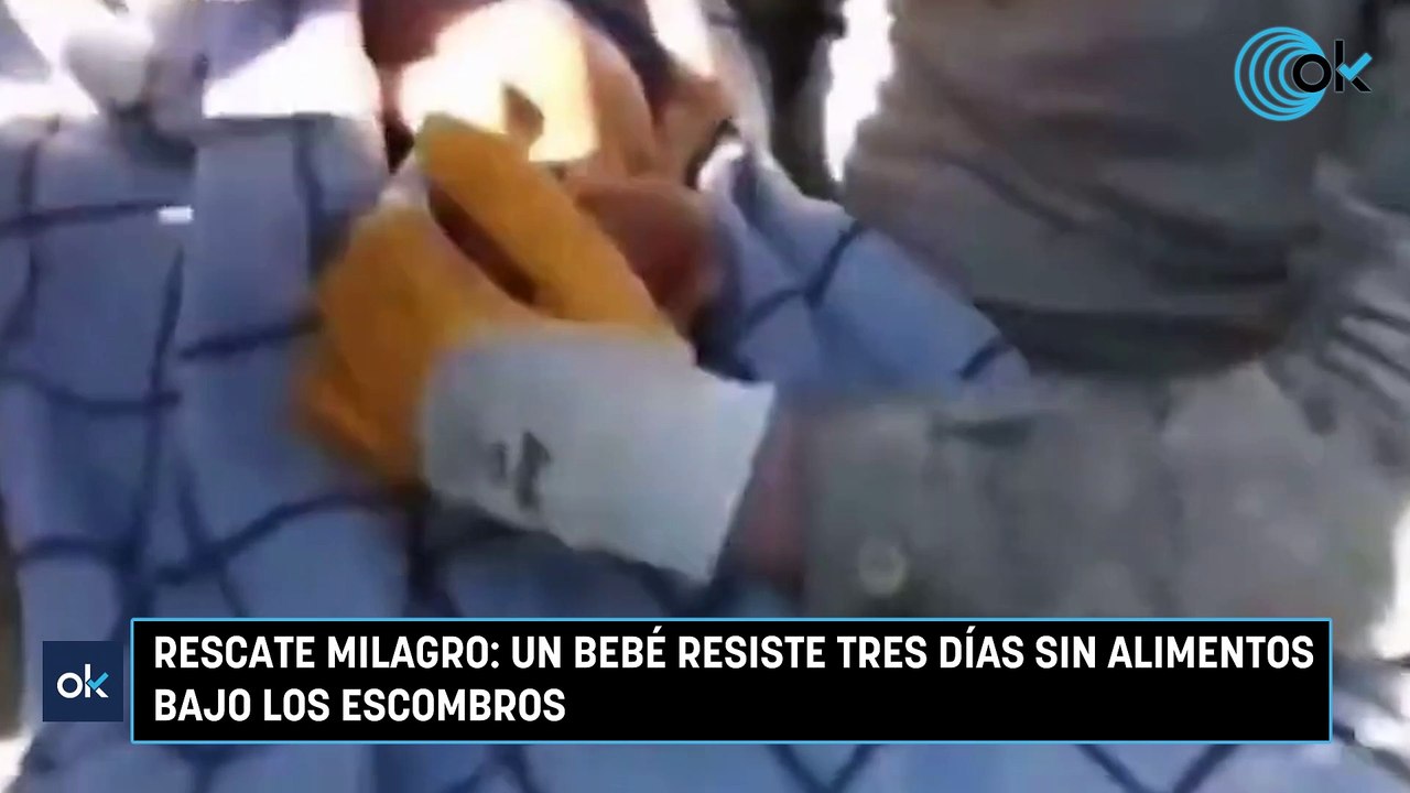 Rescate milagro: un bebé resiste tres días sin alimentos bajo los escombros